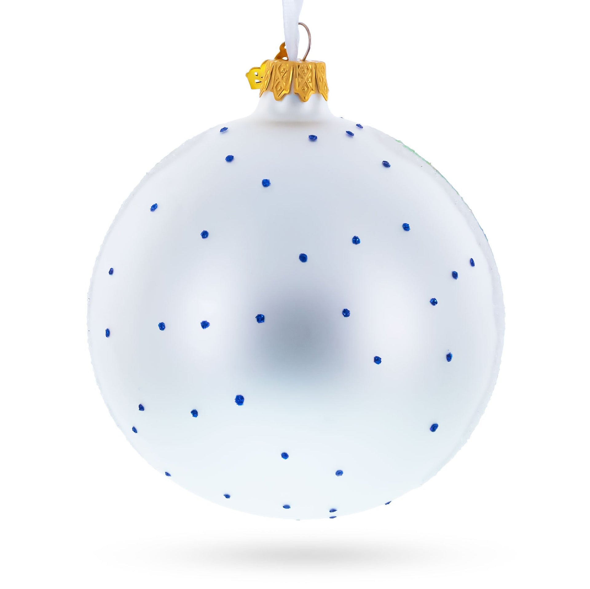 1889 'Irises' by Vincent Van Gogh Glass Ball Christmas Ornament 4 Inches