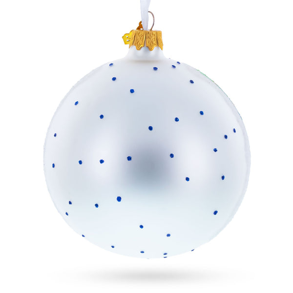 1889 'Irises' by Vincent Van Gogh Glass Ball Christmas Ornament 4 Inches