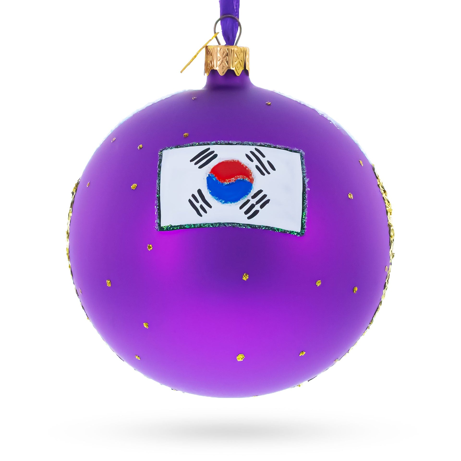 Gyeongbokgung Palace, Seoul, South Korea Glass Ball Christmas Ornament 4 Inches