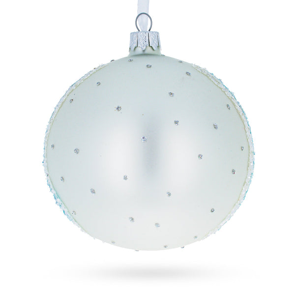 1890 'Branches with Almond Blossom' by Vincent Van Gogh Glass Ball Christmas Ornament 4 Inches