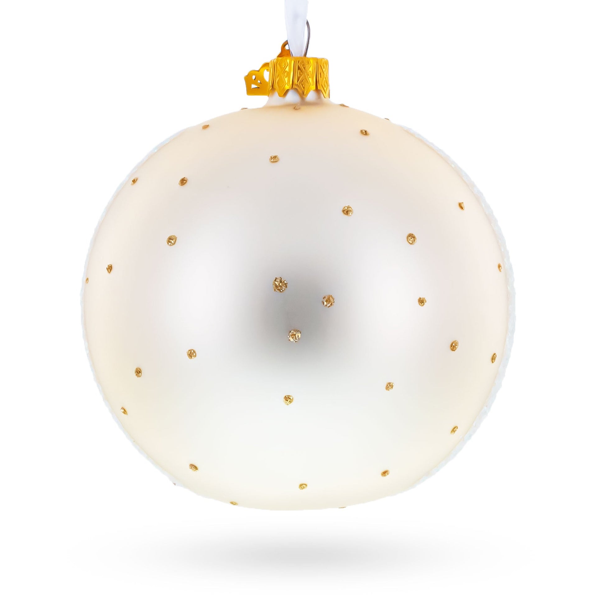 1869 'The Magpie' by Claude Oscar Monet Glass Ball Christmas Ornament 4 Inches