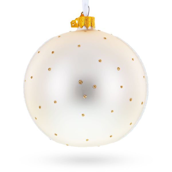 1869 'The Magpie' by Claude Oscar Monet Glass Ball Christmas Ornament 4 Inches