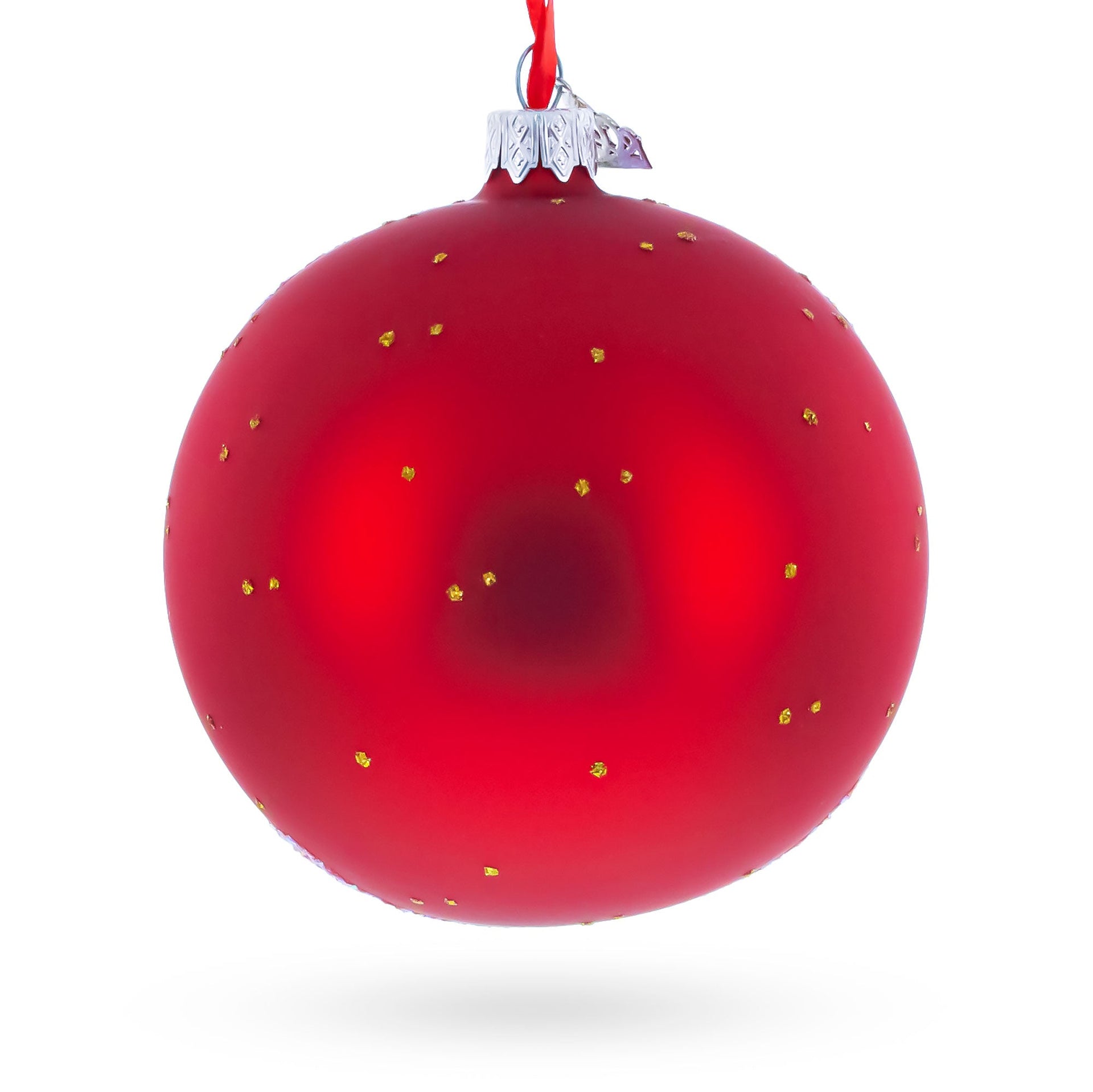 1866 'Spring Bouquet' by Pierre Auguste Renoir Glass Ball Christmas Ornament 4 Inches