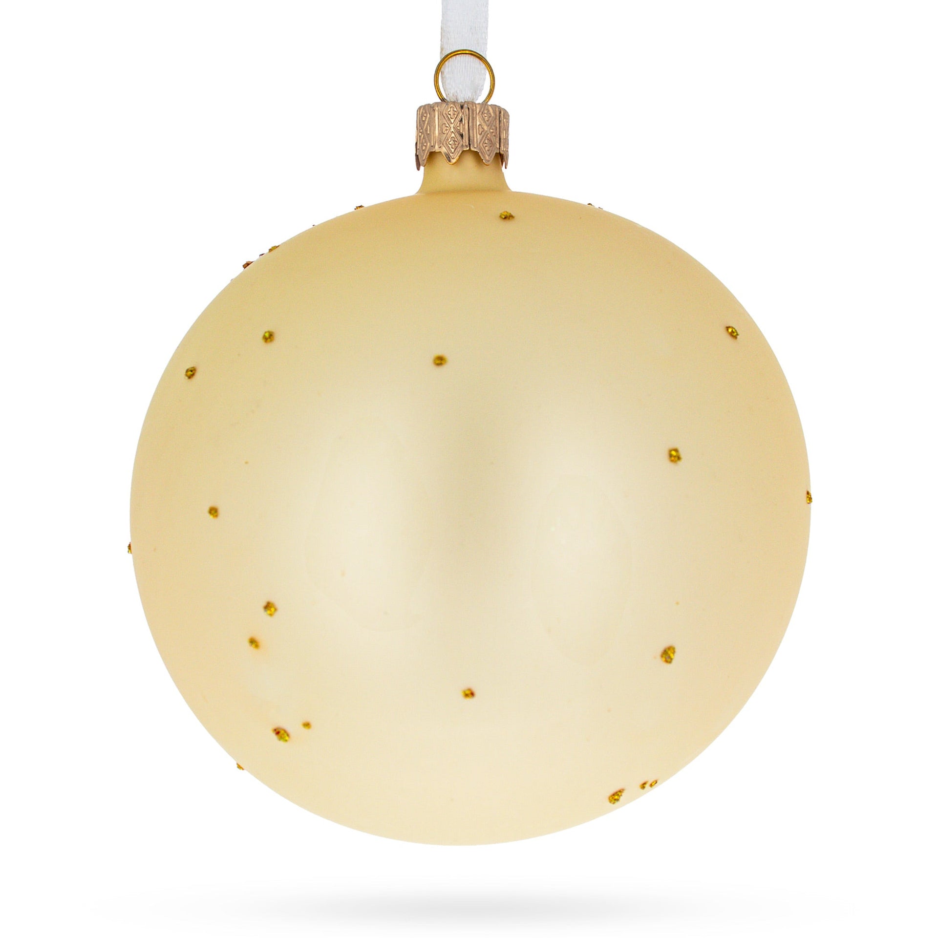 1500 'Salvator Mundi' Masterpiece by Leonardo da Vinci Glass Ball Christmas Ornament 4 Inches