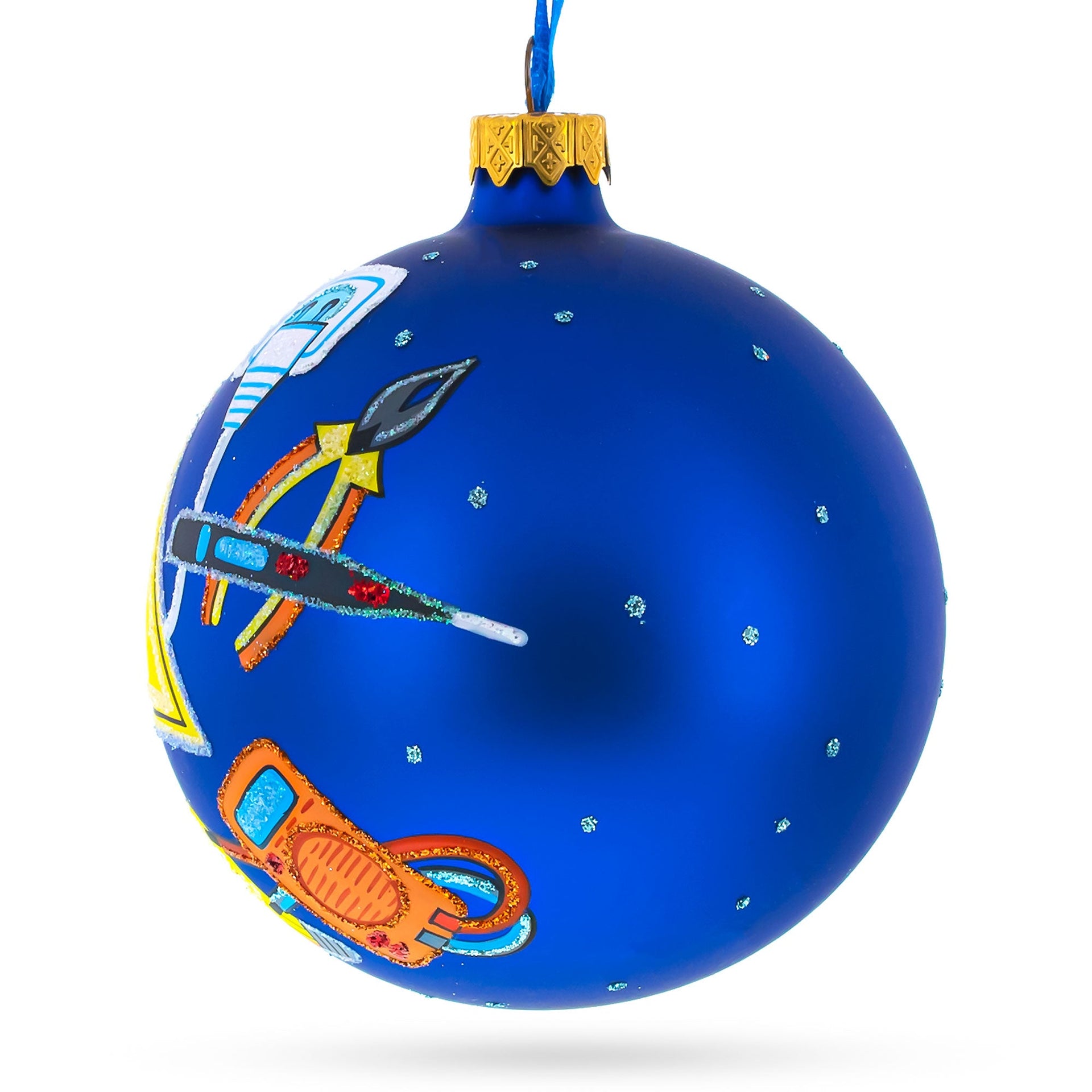 Electrician Toolbox Glass Ball Christmas Ornaments 4 Inches
