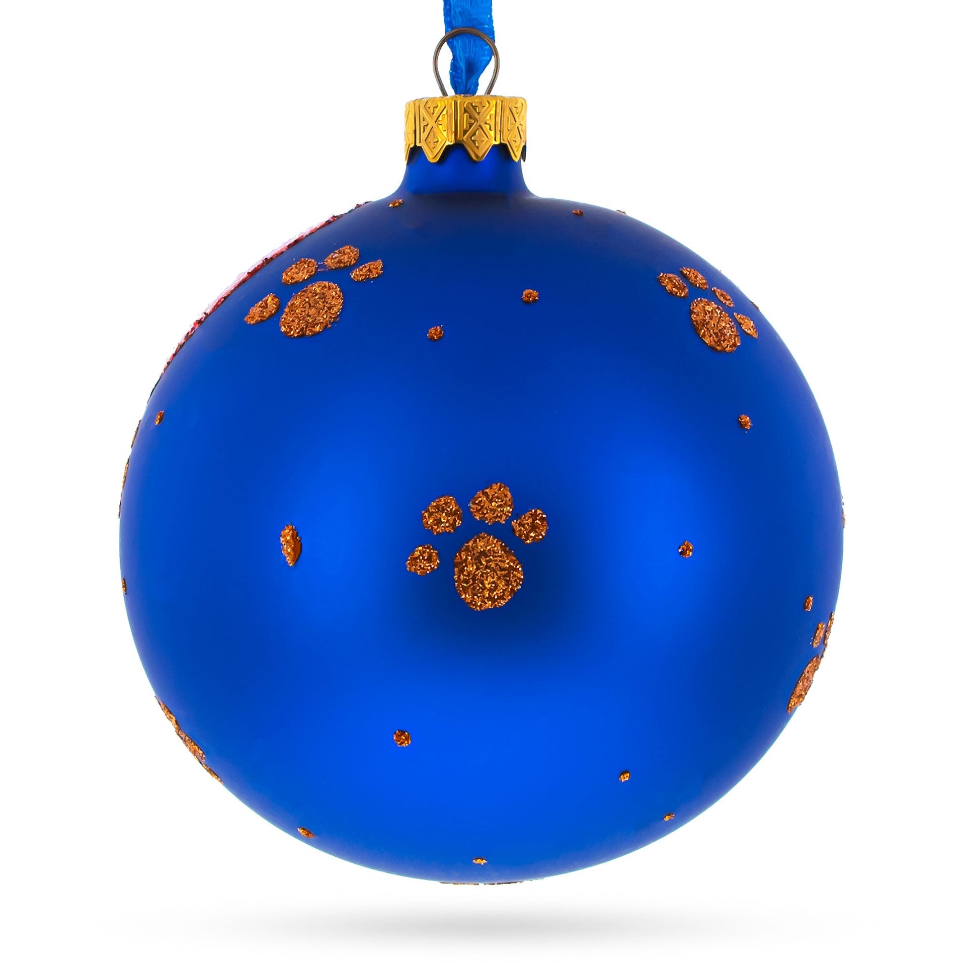 Bulldog Gifts Glass Ball Christmas Ornaments 4 Inches