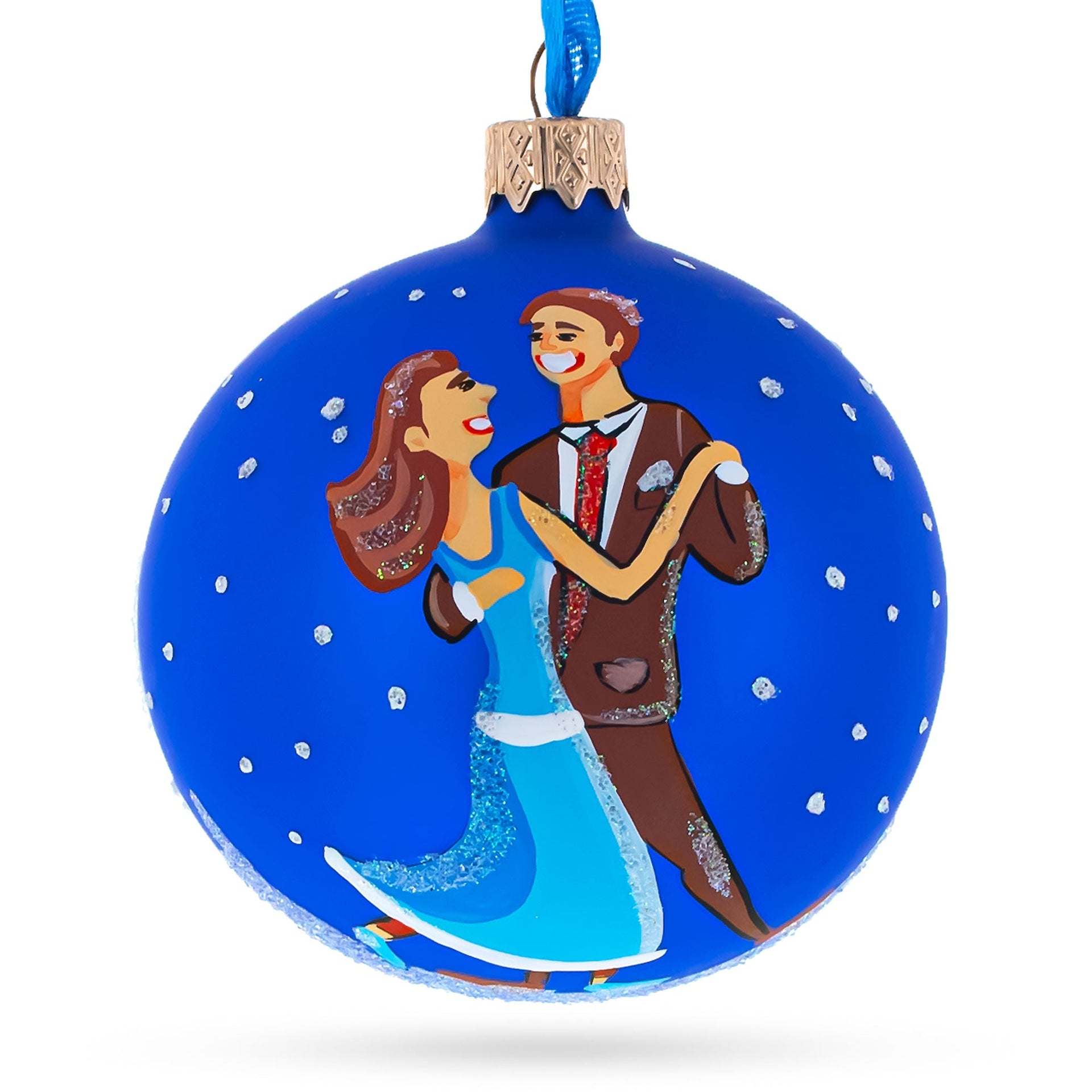 I Love Dancing Glass Ball Christmas Ornament 3.25 Inches