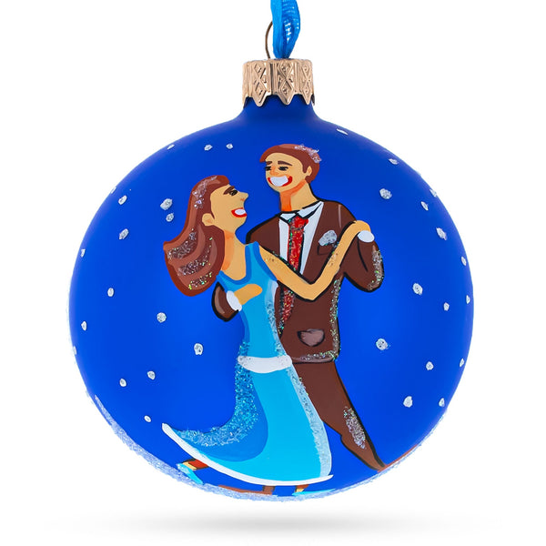 I Love Dancing Glass Ball Christmas Ornament 3.25 Inches