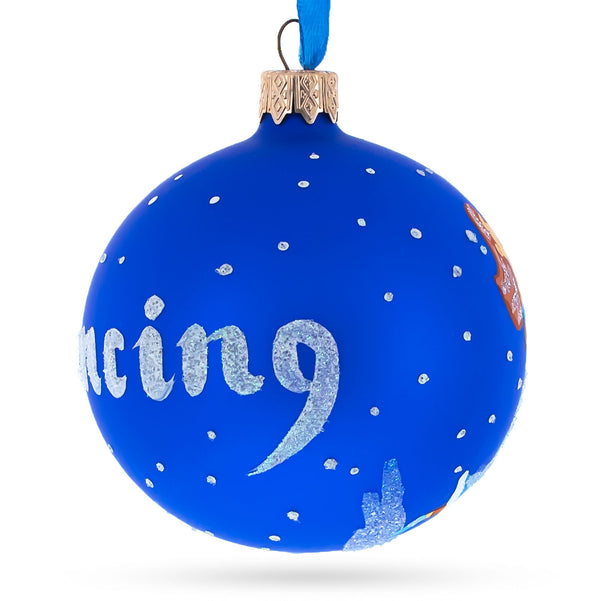 I Love Dancing Glass Ball Christmas Ornament 3.25 Inches