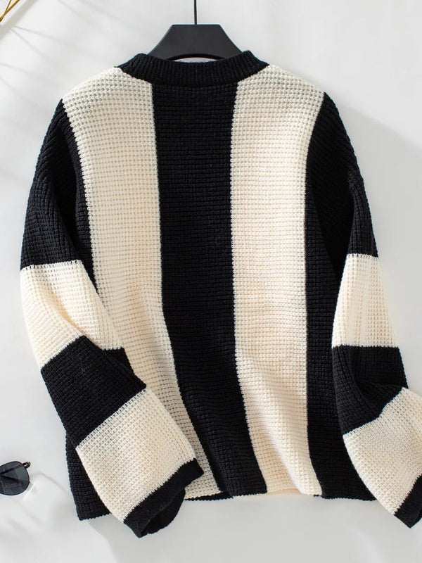 Knitted sweater autumn and winter new casual loose pullover sweater for women
