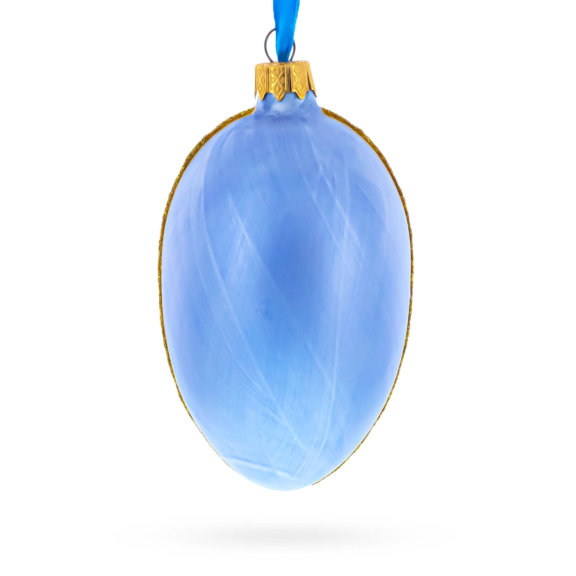 1907 Cradle With Garlands Royal Glass Egg Ornament 4 Inches