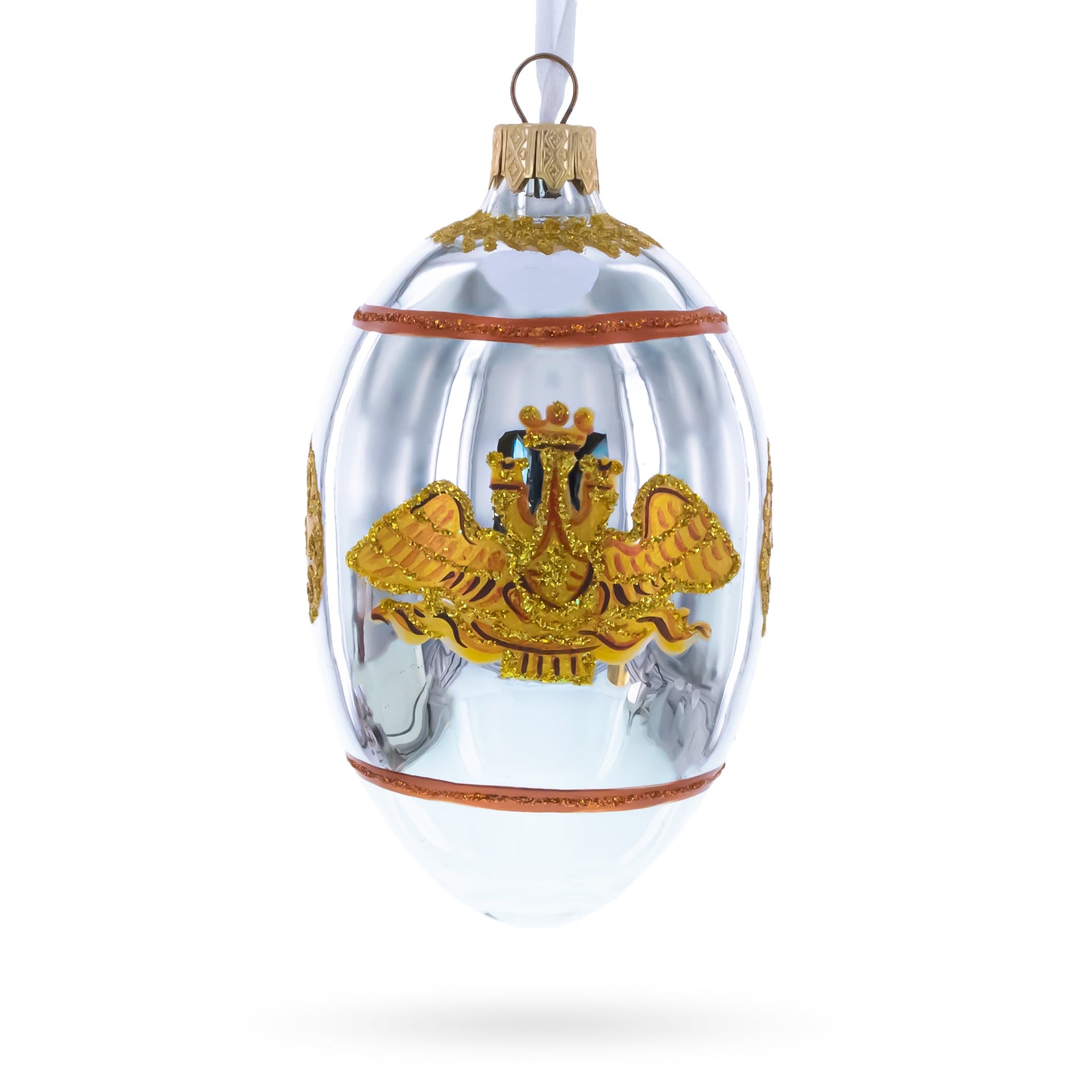 1916 Steel Military Royal Glass Egg Ornament 4 Inches