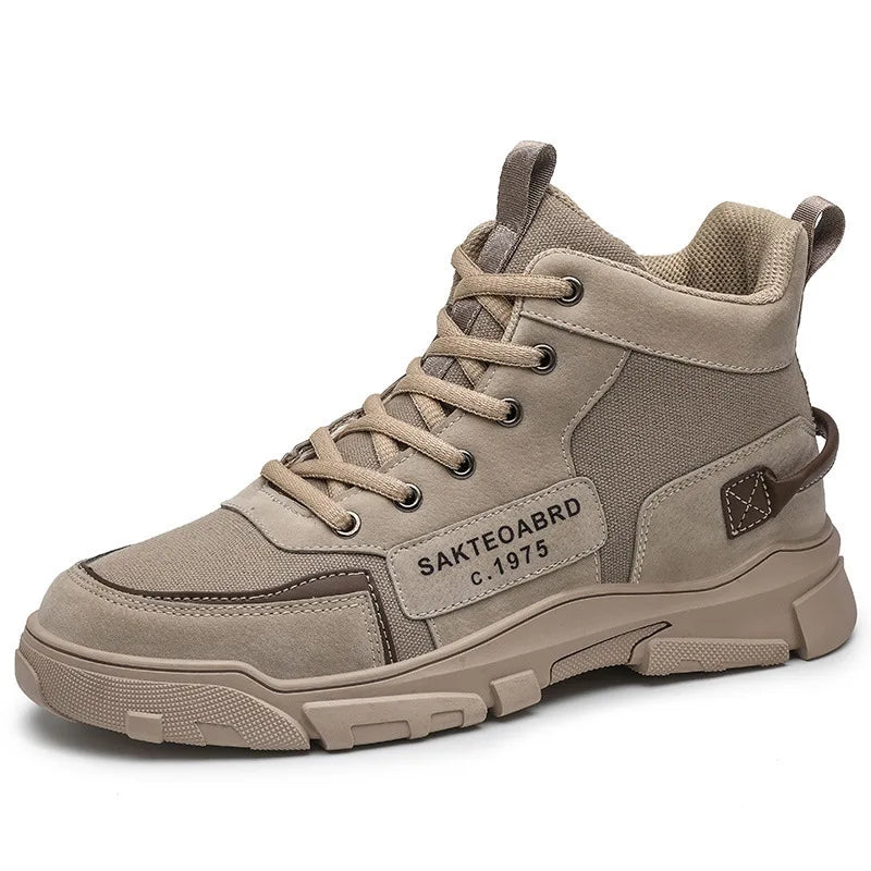 Martin boots men's autumn new style British style workwear boots fashionable men's casual mid top boots