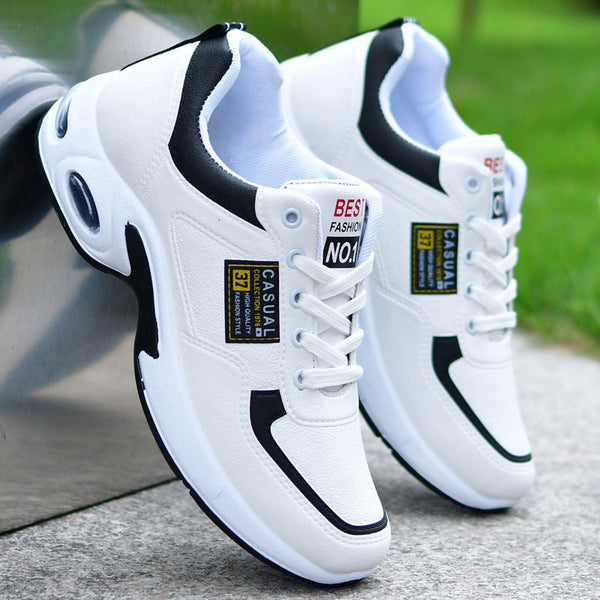 Men's fashionable waterproof low-top sports shoes white shoes student casual all-match running shoes