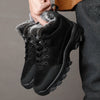 Men's snow boots with winter fleece insulation, outdoor boots, cotton shoes, lightweight boots