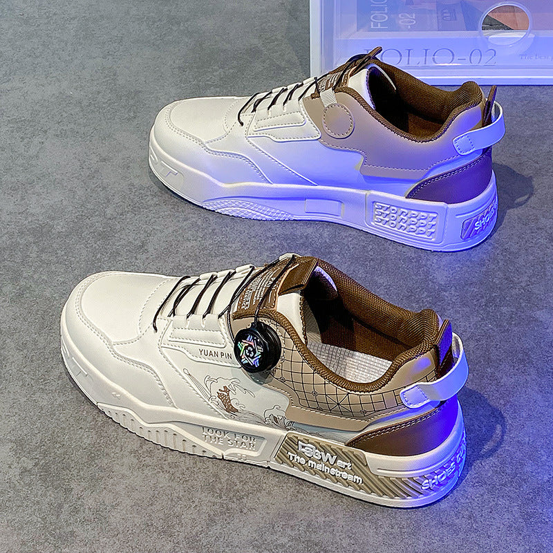 Men's spring summer fashion low-top Chinese style rotating button sports casual sneakers