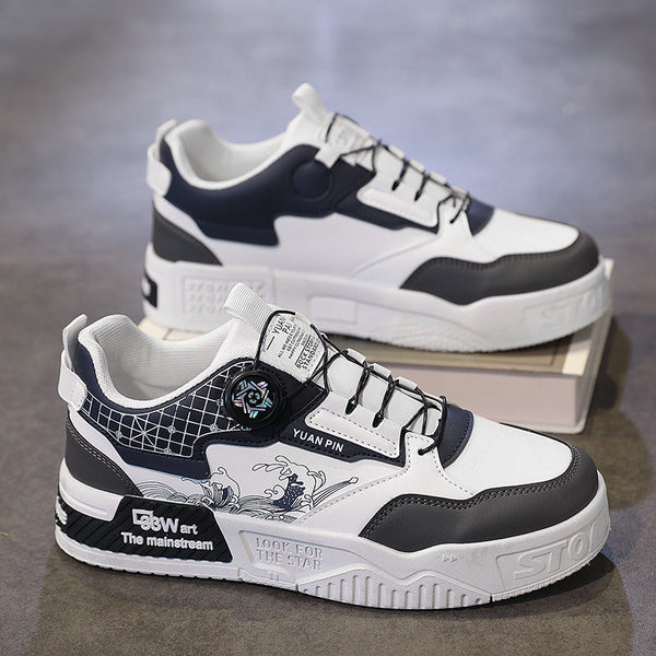 Men's spring summer fashion low-top Chinese style rotating button sports casual sneakers