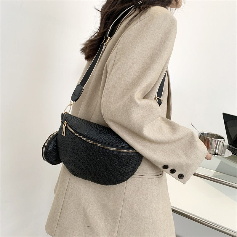 Minimalist chest bag for women's crossbody single shoulder diagonal cross waist bag