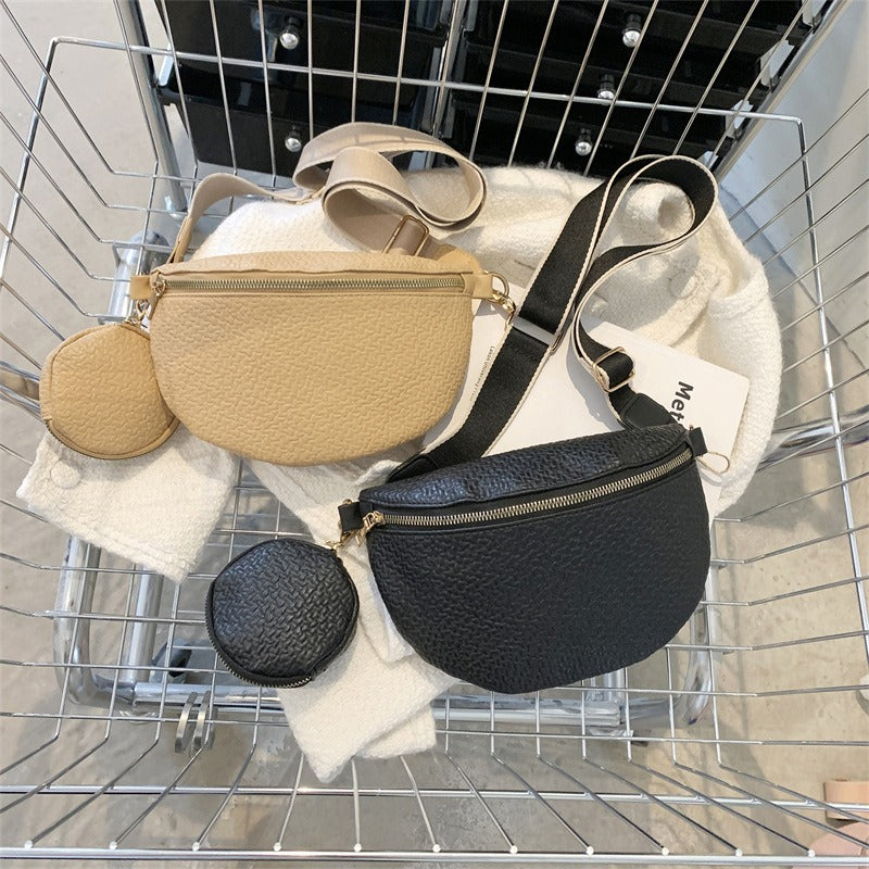 Minimalist chest bag for women's crossbody single shoulder diagonal cross waist bag