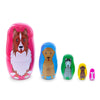 Dogs Wooden Nesting Dolls 4.75 Inches