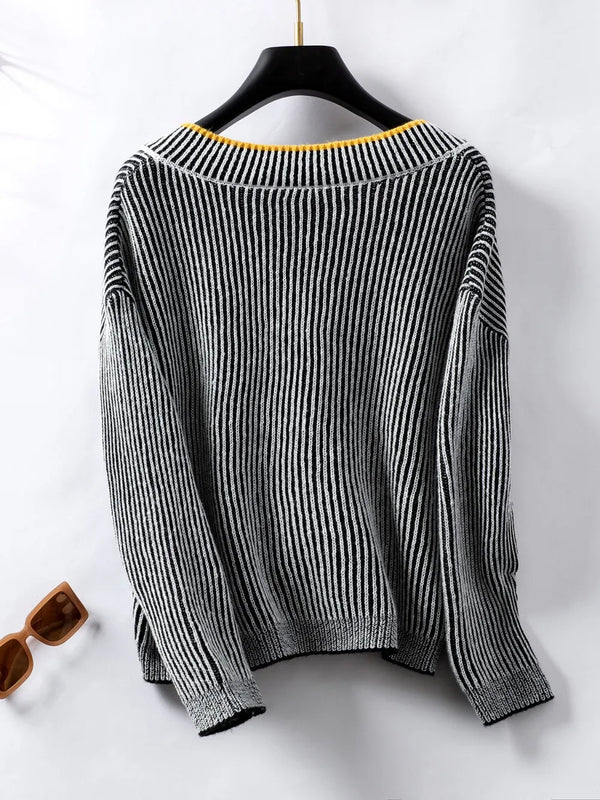 New casual pullover loose knit sweater