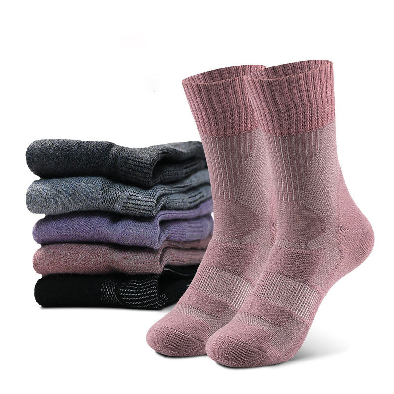 Outdoor Merino wool socks looped breathable midsole hiking socks sports socks