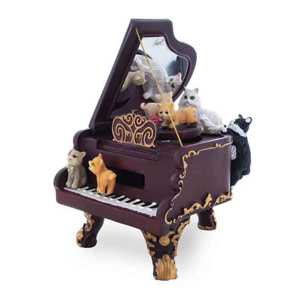 Animated Musical Figurine with Cats Playing