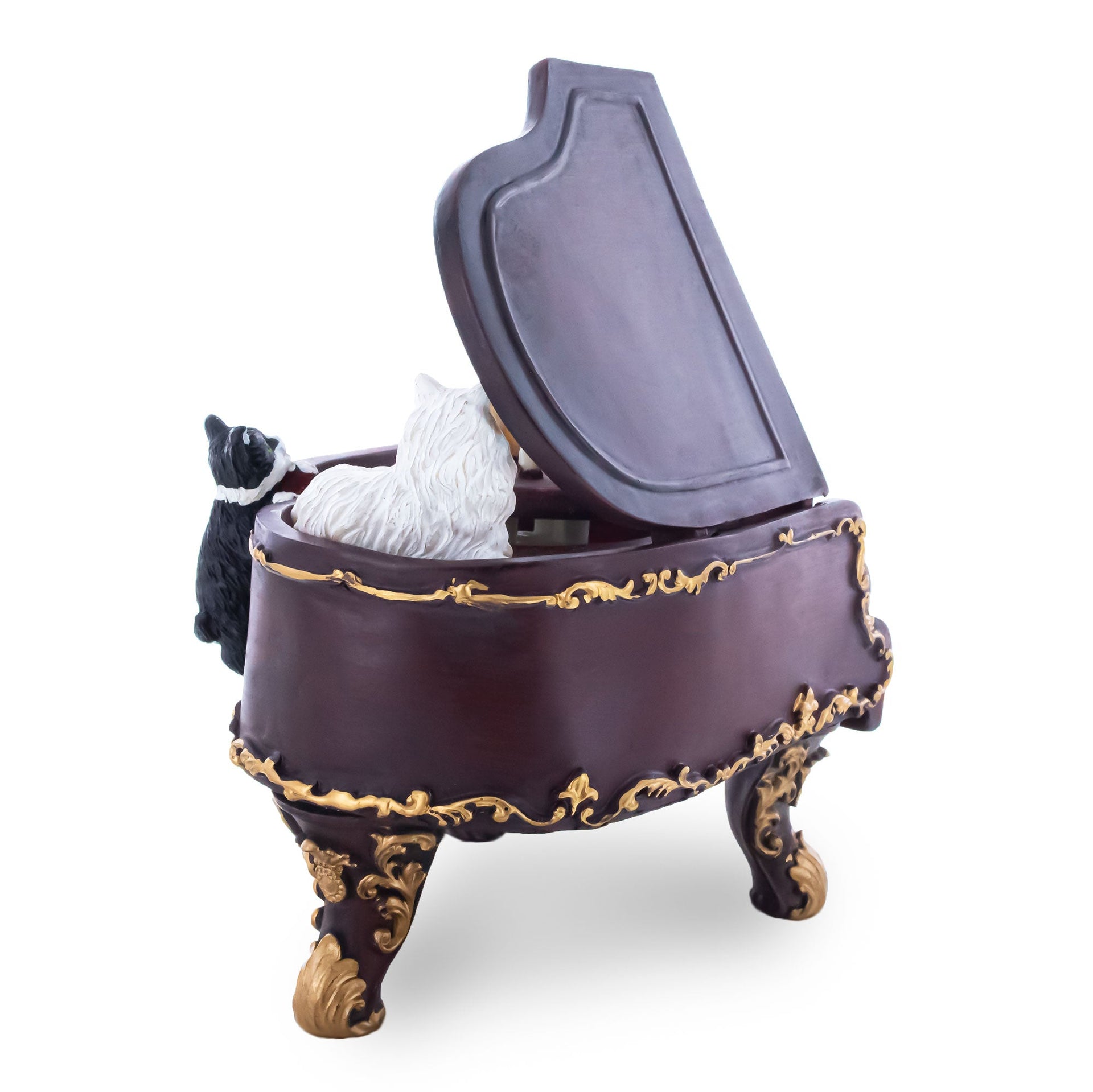 Animated Musical Figurine with Cats Playing