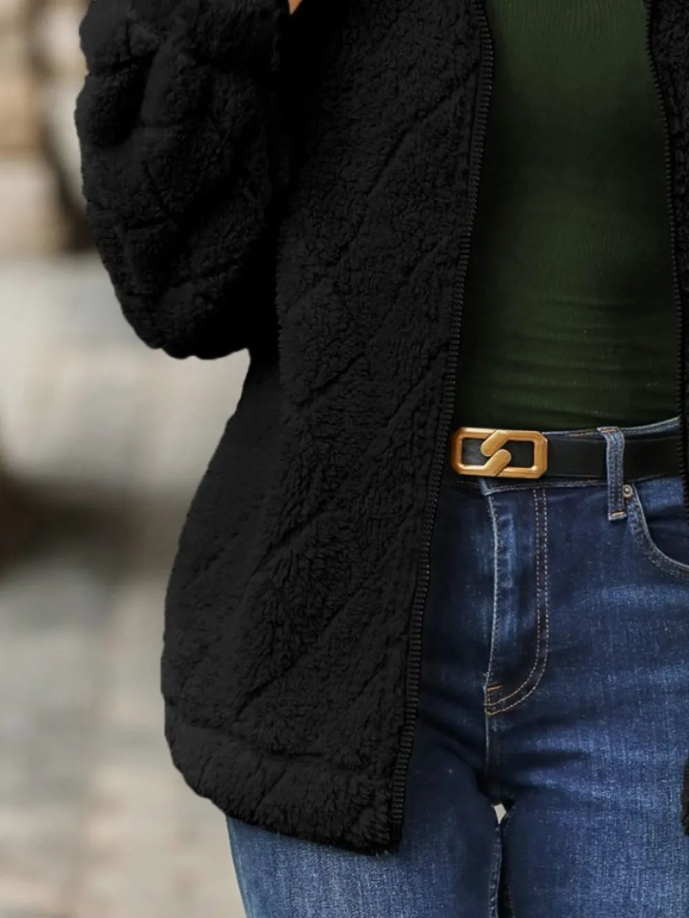 Pocketed Zip Up Jacket