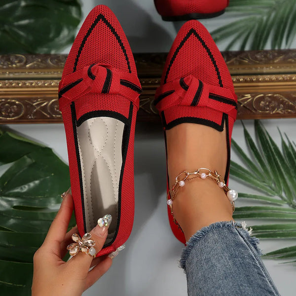 Point Toe Mesh Flat Slip-Ons