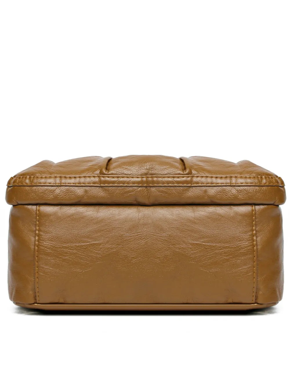 PU Leather Ruched Adjustable Strap Shoulder Bag