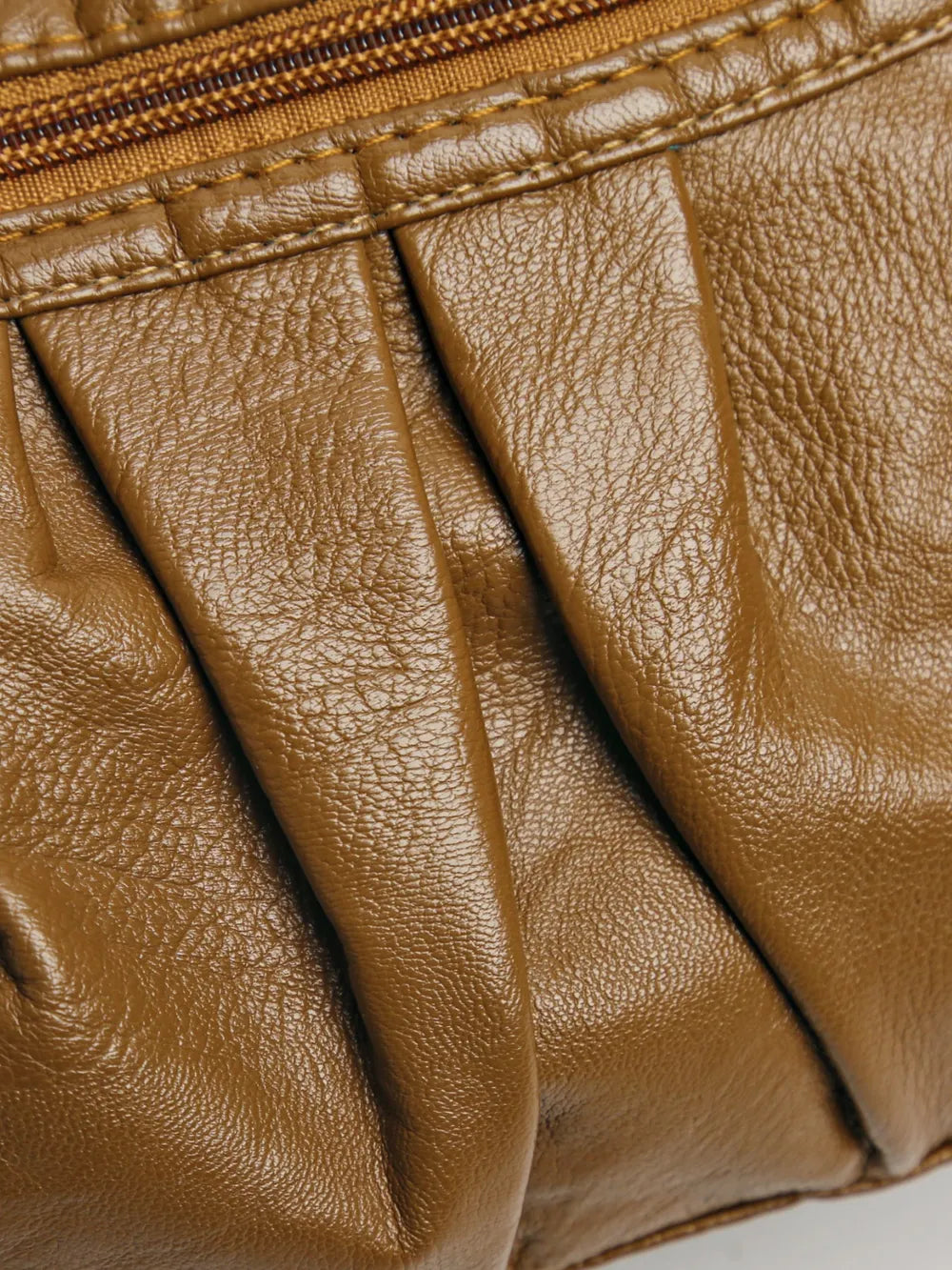 PU Leather Ruched Adjustable Strap Shoulder Bag