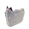 Puppy rhinestone bag, hollow metal crystal dinner bag, handmade diamond inlaid bag, women's hand-held bag