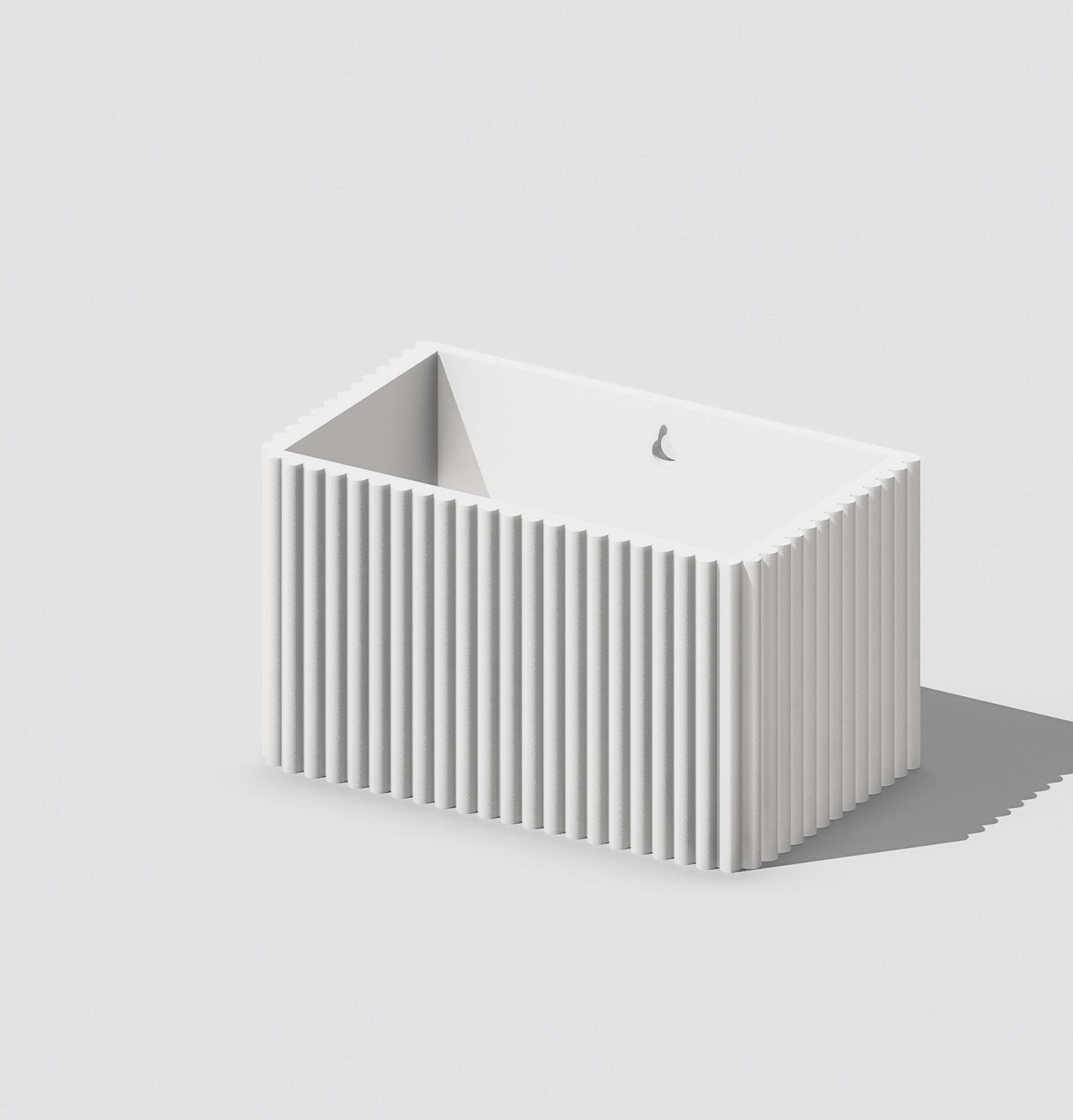Ribbed Wall Planter, Rectangle