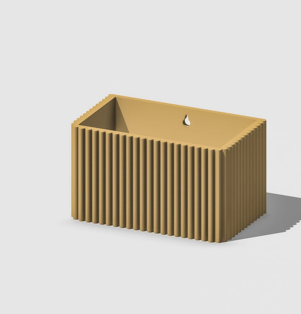 Ribbed Wall Planter, Rectangle