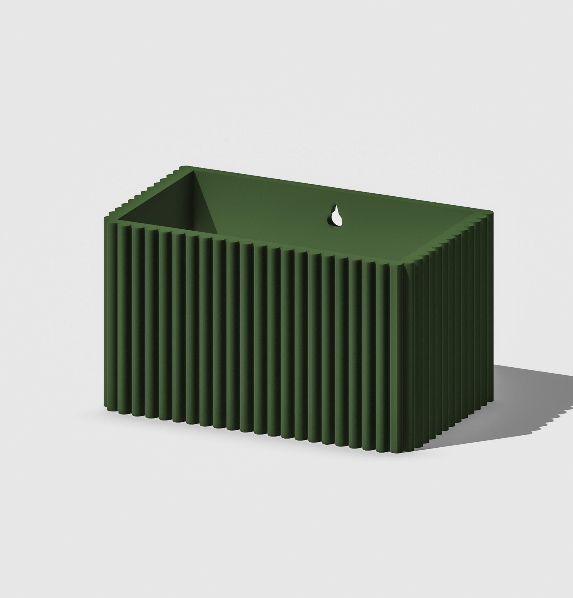Ribbed Wall Planter, Rectangle