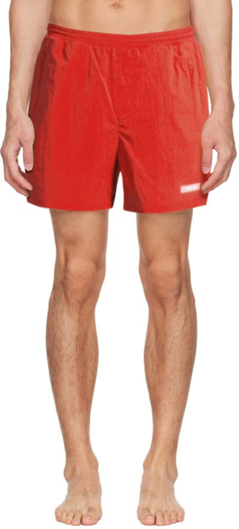 Helmut Lang MEN'S AIRY Logo Polyamide-Blend Swim Shorts – Lightweight and Quick-Drying