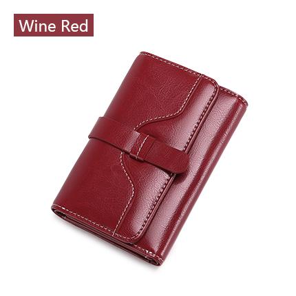 Sendefn  Wallet-female Short Women's Hasp Women Purse Split Leather With Coin Pocket Mini
