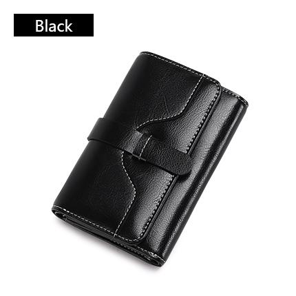 Sendefn  Wallet-female Short Women's Hasp Women Purse Split Leather With Coin Pocket Mini