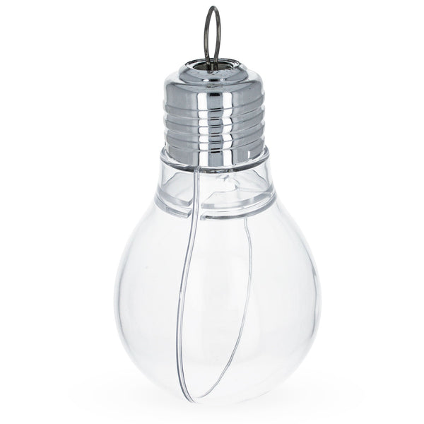 Clear Plastic Bulb Ornaments 5.25 Inches