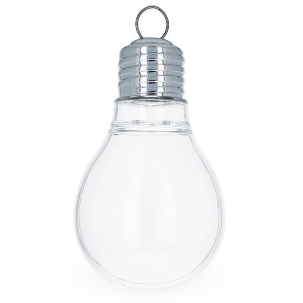 Clear Plastic Bulb Ornaments 5.25 Inches