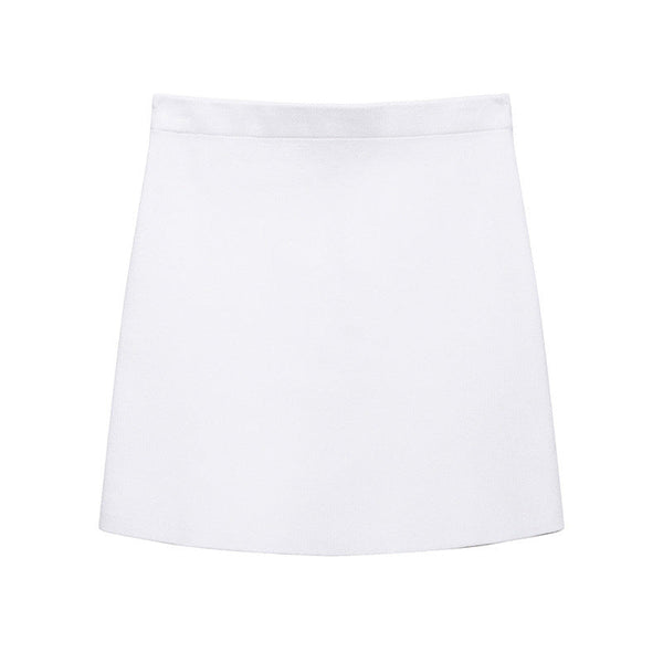 Solid color casual slim fit suit jacket mini skirt