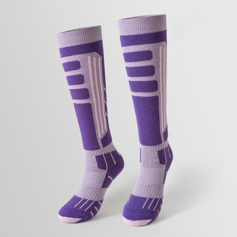 Sport's House women's outdoor thick looped warm Merino wool ski socks