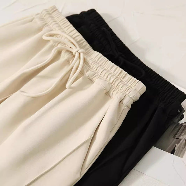 Sports and leisure lazy suit women's soft air cotton short sleeved top+split half skirt two-piece set