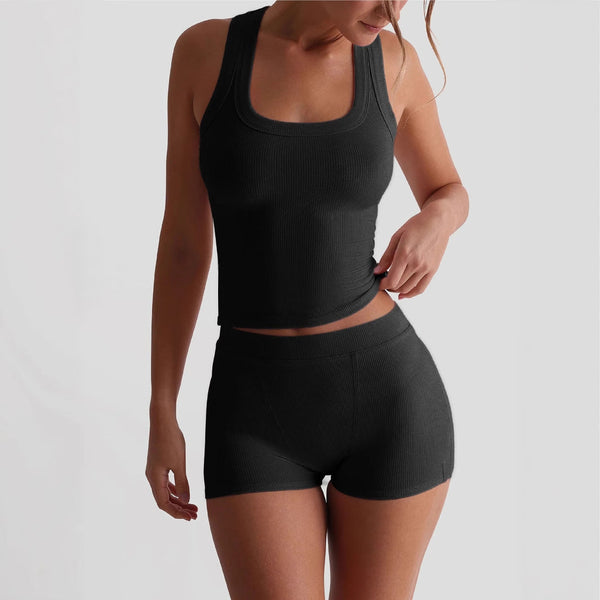 Sports style camisole two-piece set