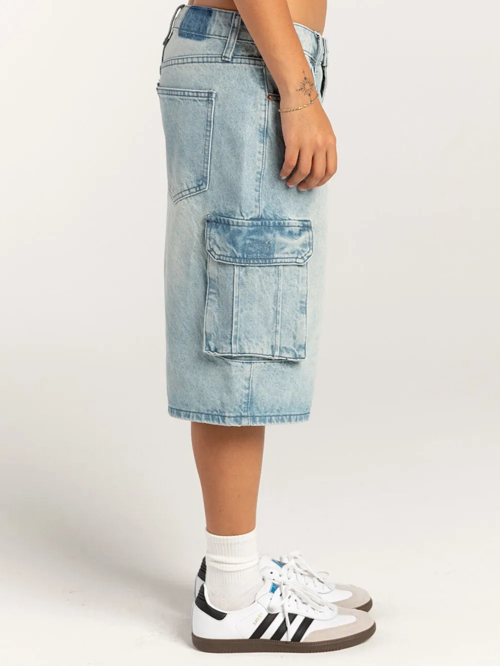 Street trendsetters ordinary washed workwear women's denim straight leg pants