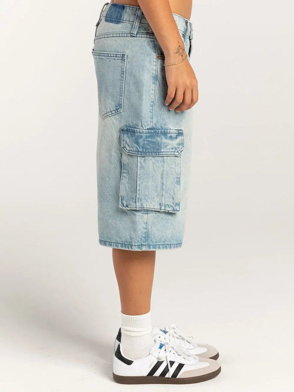 Street trendsetters ordinary washed workwear women's denim straight leg pants