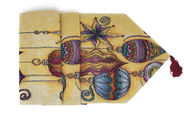 DaDa Bedding Bohemian Ornaments Colorful Holiday Lanterns Tapestry Dining Table Runner (14916)