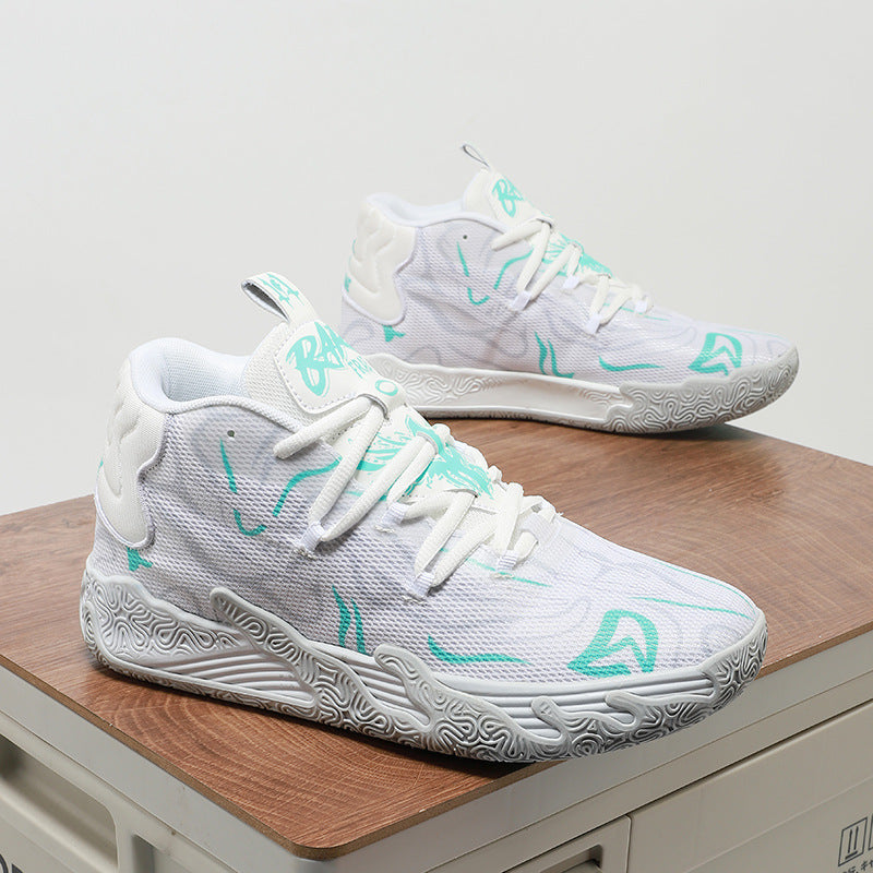 Three ball, third-generation purple MB.03 men's and women's indoor and outdoor shock-absorbing and anti slip basketball shoes