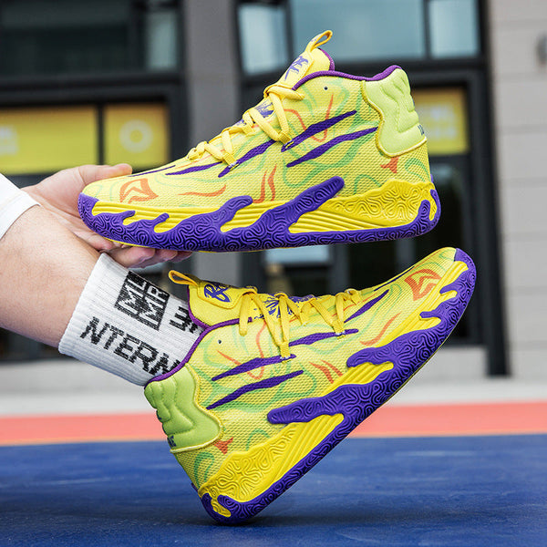 Three ball, third-generation purple MB.03 men's and women's indoor and outdoor shock-absorbing and anti slip basketball shoes